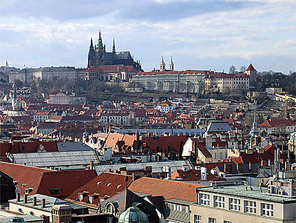 Vue de Prague du haut de l'horloge astronomique