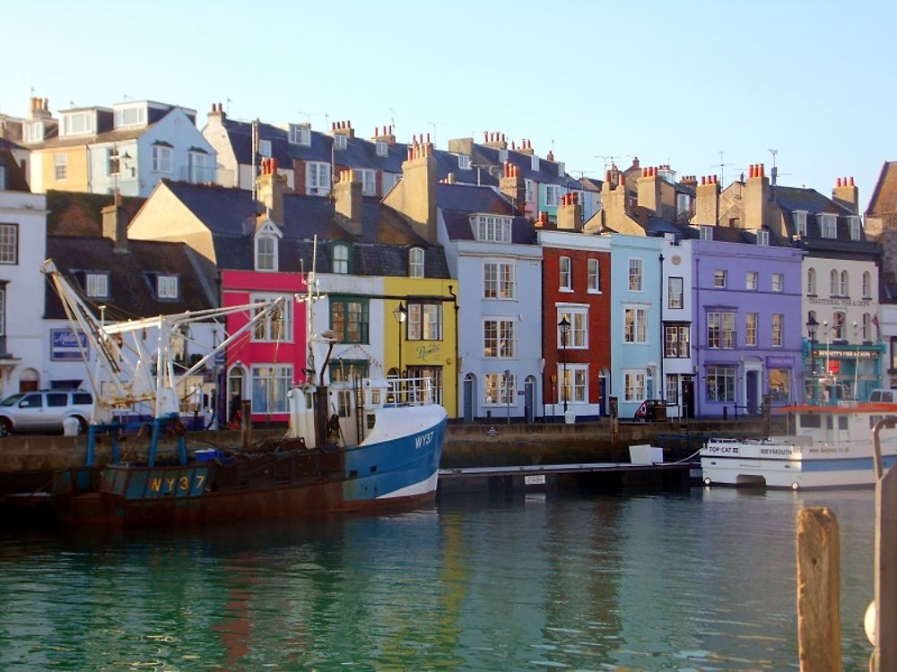 Maisons colorées à Weymouth