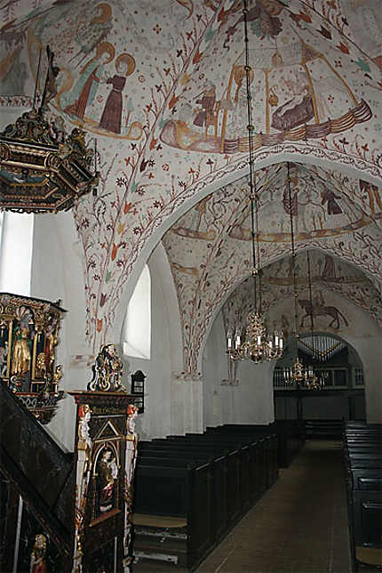 Intérieur de l'église d'Elmelunde