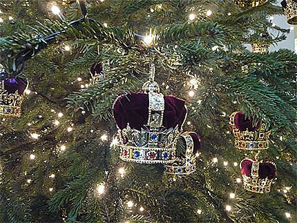 Illuminations de Noël à Buckingham Palace Londres