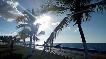 Coucher de soleil bord de mer Campeche