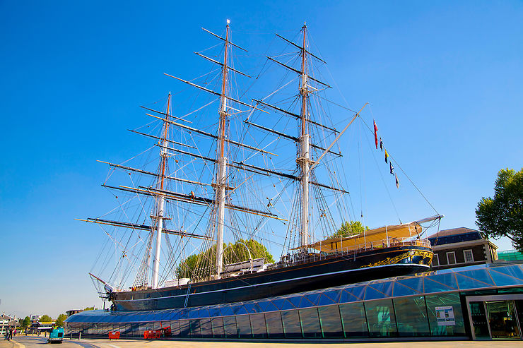 Le méridien de Greenwich et le Cutty Sark, l’un des emblèmes maritimes britanniques