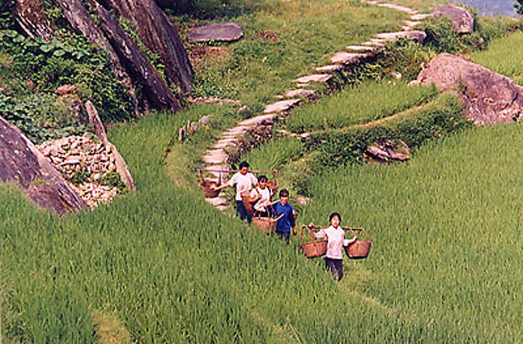 Petits tracas et fou rire à vélo dans la vallée (Li Jiang - fleuve)