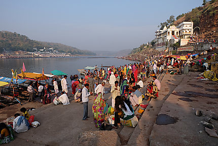 Un des ghats d'Omkareshwar