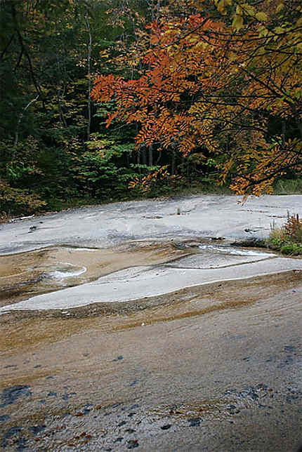 Toboggan naturel dans la Flume Gorge