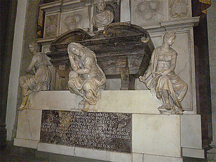 Tombeau Michel Ange : Statues : Eglise : Basilica di Santa Croce