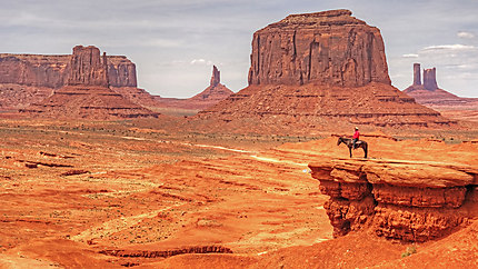 Cowboy à Monument Valley
