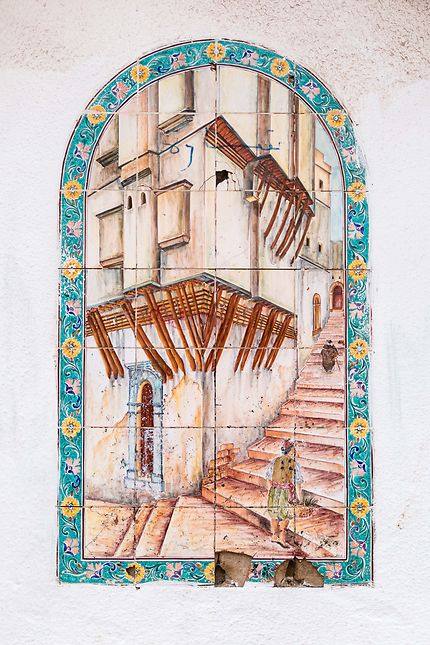 Alger - Casbah - Faïence peinte, maison