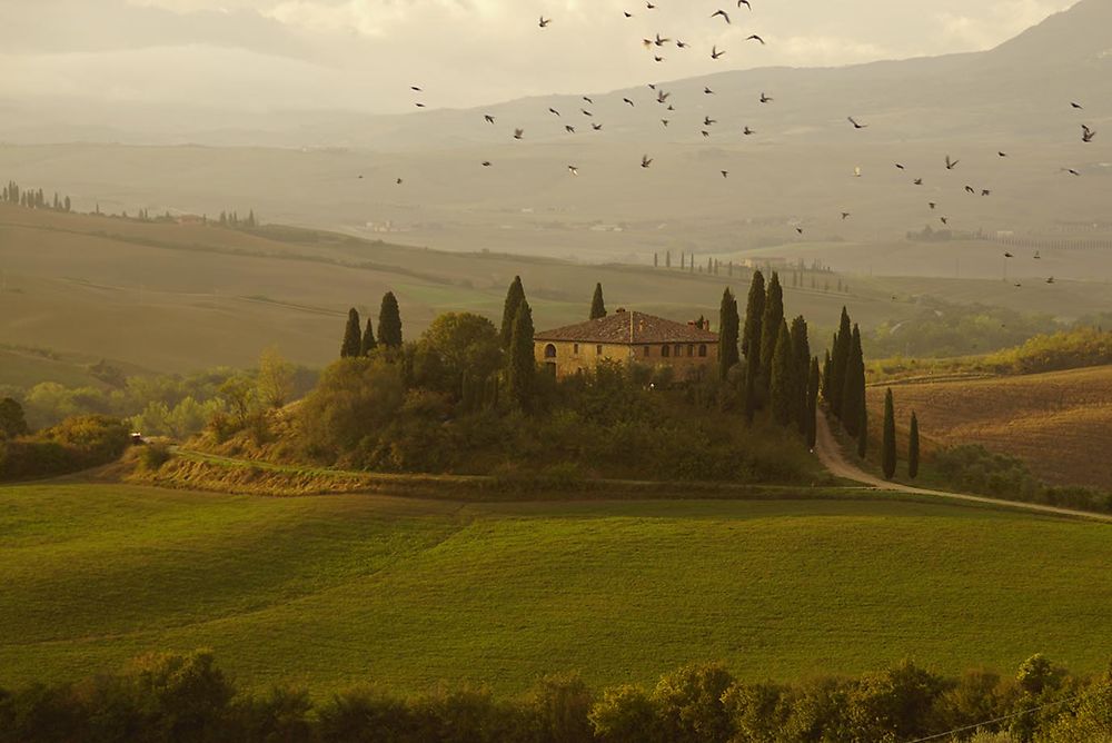 Envol à San Quirico d'Orcia