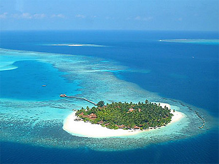 Thudufushi vue du ciel