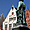 Statue, place Jan Van Eyck, Bruges, Belgique
