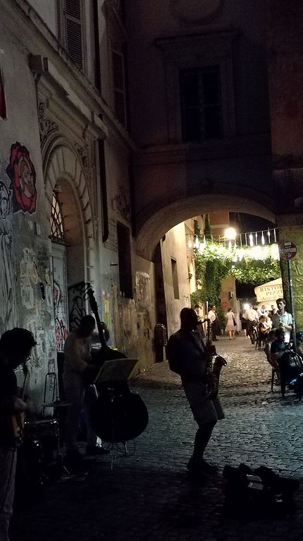 Jazz dans le quartier de Trastevere à Rome