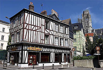 Maisons à pans de bois, passage de la Grande Mesure, Rouen