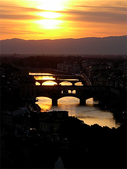 Coucher de soleil à Florence