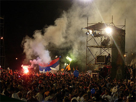 La foule au festival de Guca en août 2007