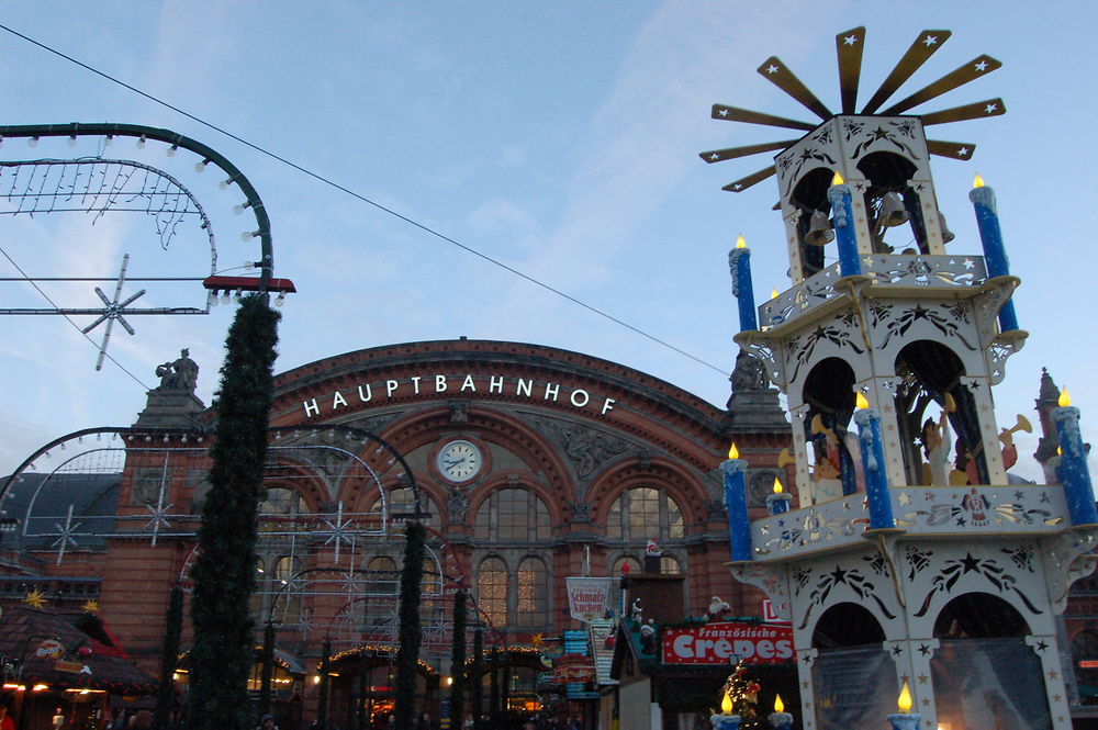 Gare centrale de Brême lors de l'avent