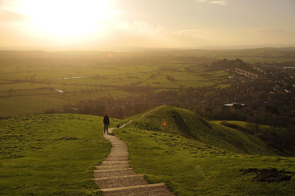 Déclin solaire sur Glastonbury