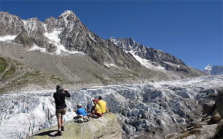 Glacier d'Argentière, Massif du Mont-Blanc Glacier d'Argentière, Massif du Mont-Blanc