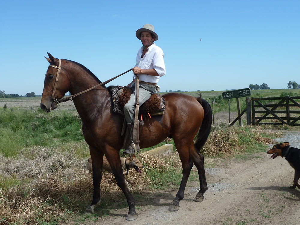 Gaucho sur le bord de la route