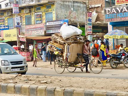 Un convoi à vélo en Inde