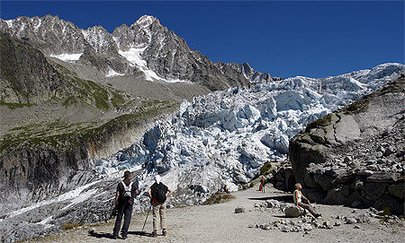 Front du glacier d'Argentière, Massif du Mont-Blanc