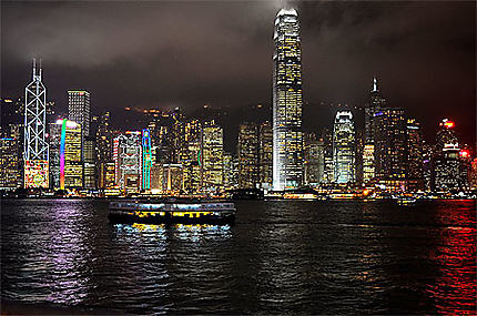 Baie de Hong Kong la nuit
