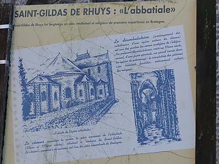 Panneau d'information Abbaye de Saint Gildas 