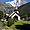 La chapelle des Praz et les Drus, Chamonix