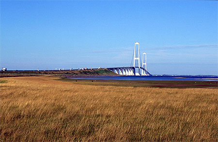Pont du grand Belt sur l'île de Sprogo Pont du grand Belt sur l'île de Sprogo