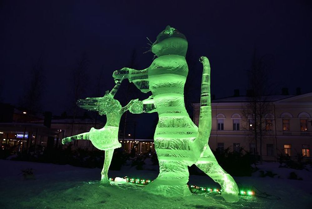 Sculpture sur glace