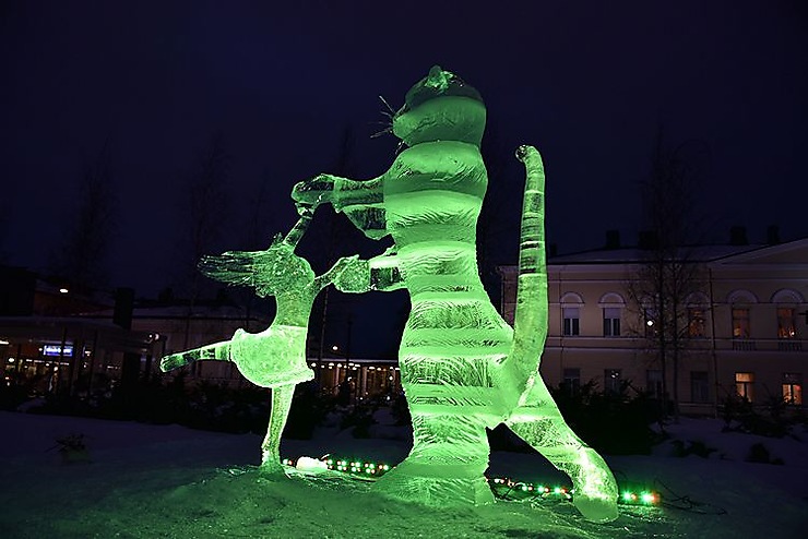 Sculpture sur glace à Mikkeli, Finlande