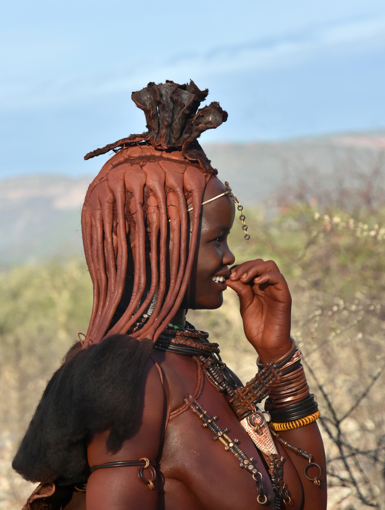 Jeune Fille Himbas Portraits Pays Himba Kaokoland Namibie