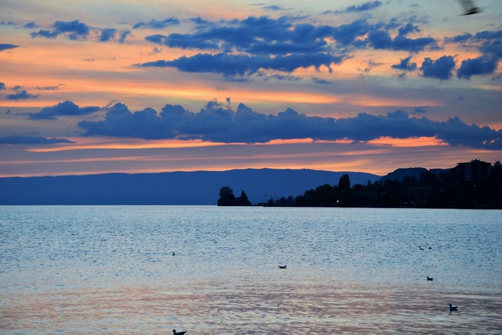 Coucher de soleil à Montreux