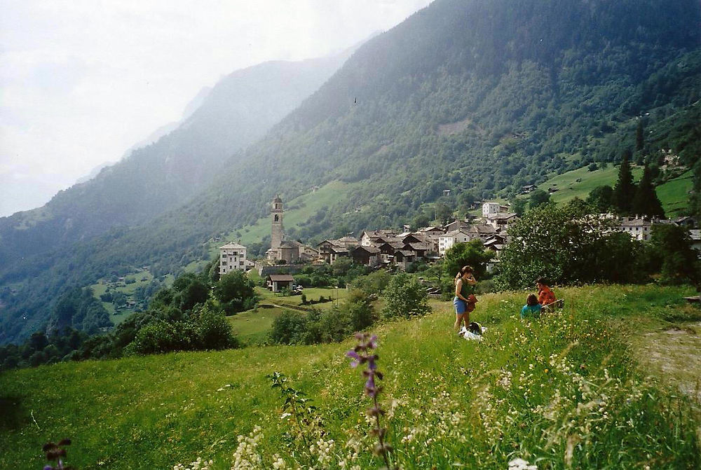 Dans les prés à Pontresina