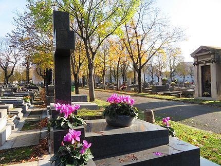 Cimetière des Batignolles, Allée centrale