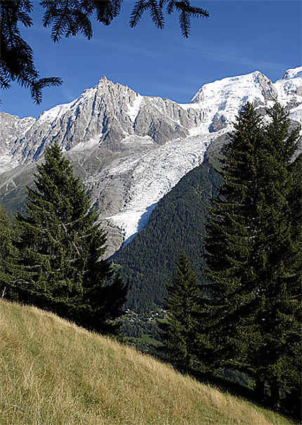 Massif du Mont-Blanc vu depuis le balcon de Merlet, Les Houches