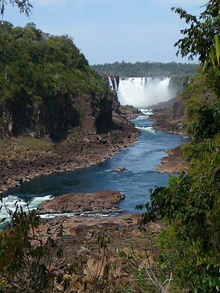 les chutes de l'Iguazu à sec