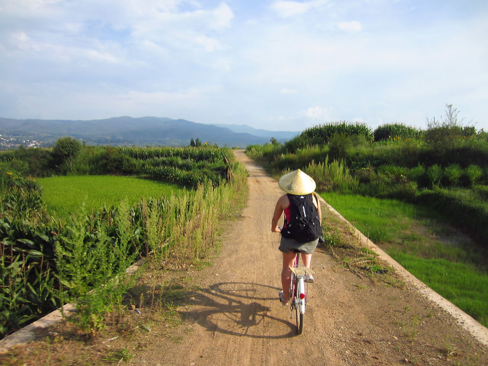 Balade à vélo au fin fond de la campagne chinoise 