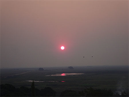 Coucher de soleil sur la plaine Barotse