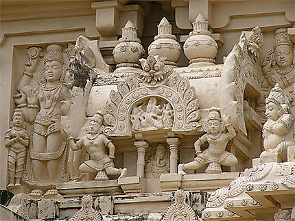 Détail du temple de Kailasanatha à Kanchipuram