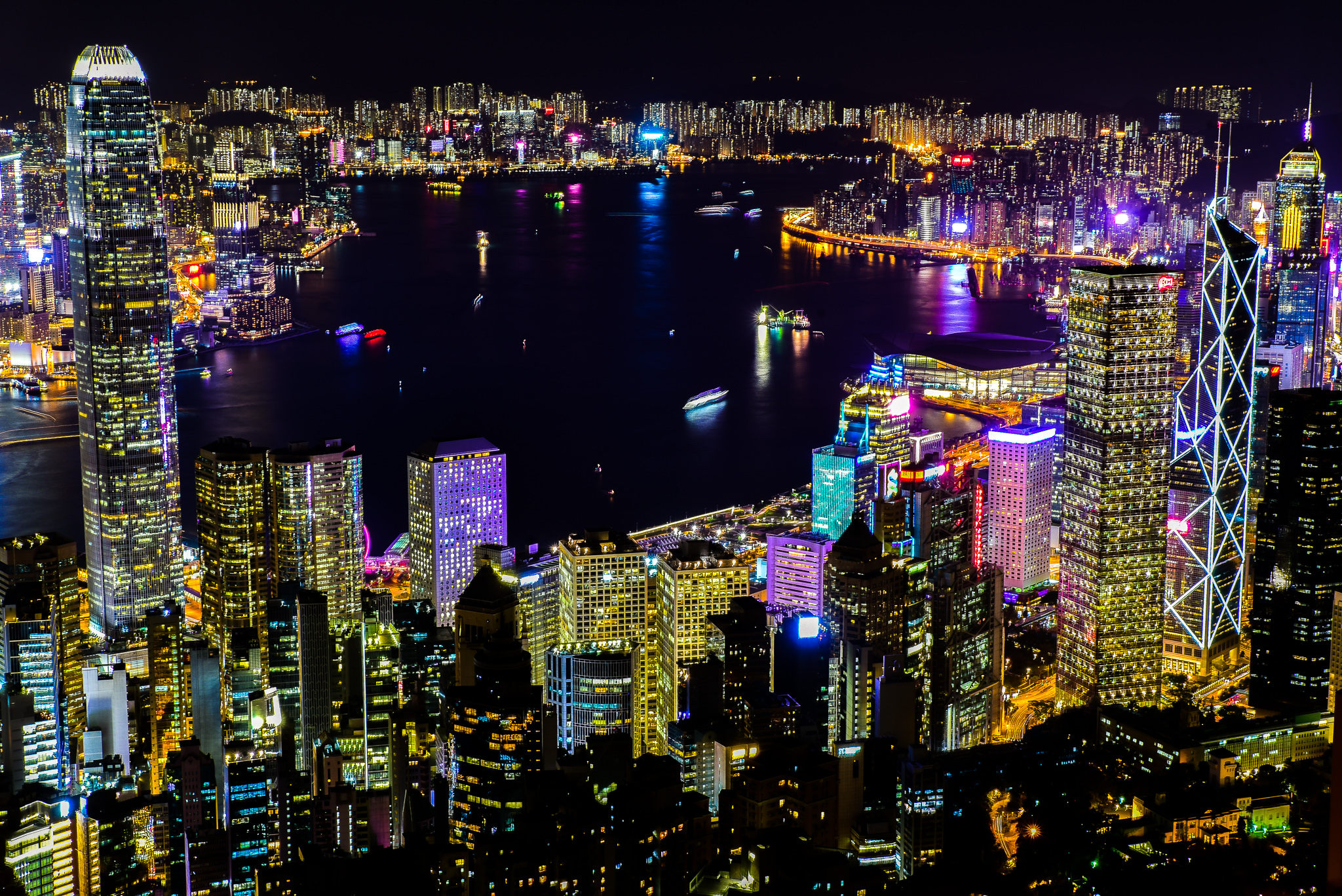 Vue de Hong Kong depuis le Peak Vue de Hong Kong depuis le Peak