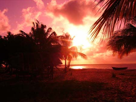 Coucher de soleil sur Awala Yalimapo Coucher de soleil sur Awala Yalimapo