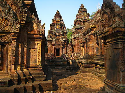 In the middle of Banteay Srei