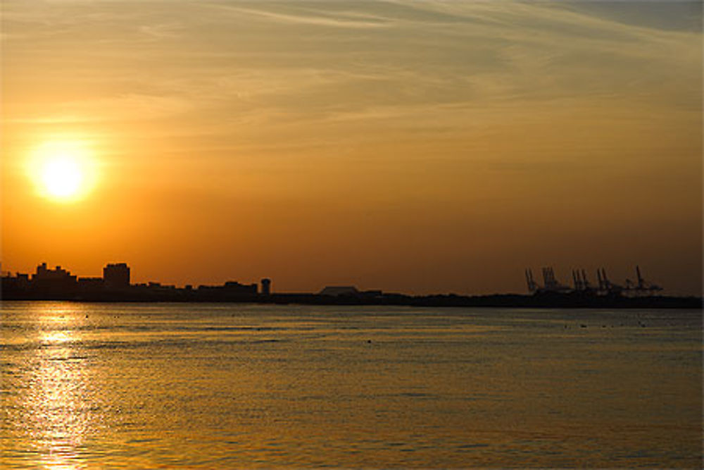 Coucher de soleil sur Danshui