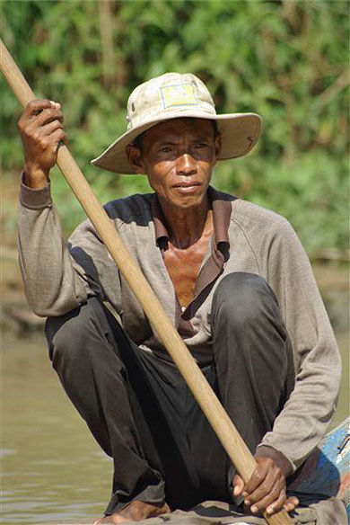 Pêcheur sur le Tonlé Sap