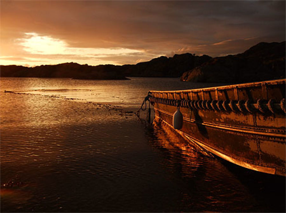 Coucher de soleil sur Kentra Bay