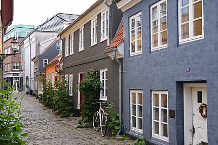 Maisons colorées dans le centre ville