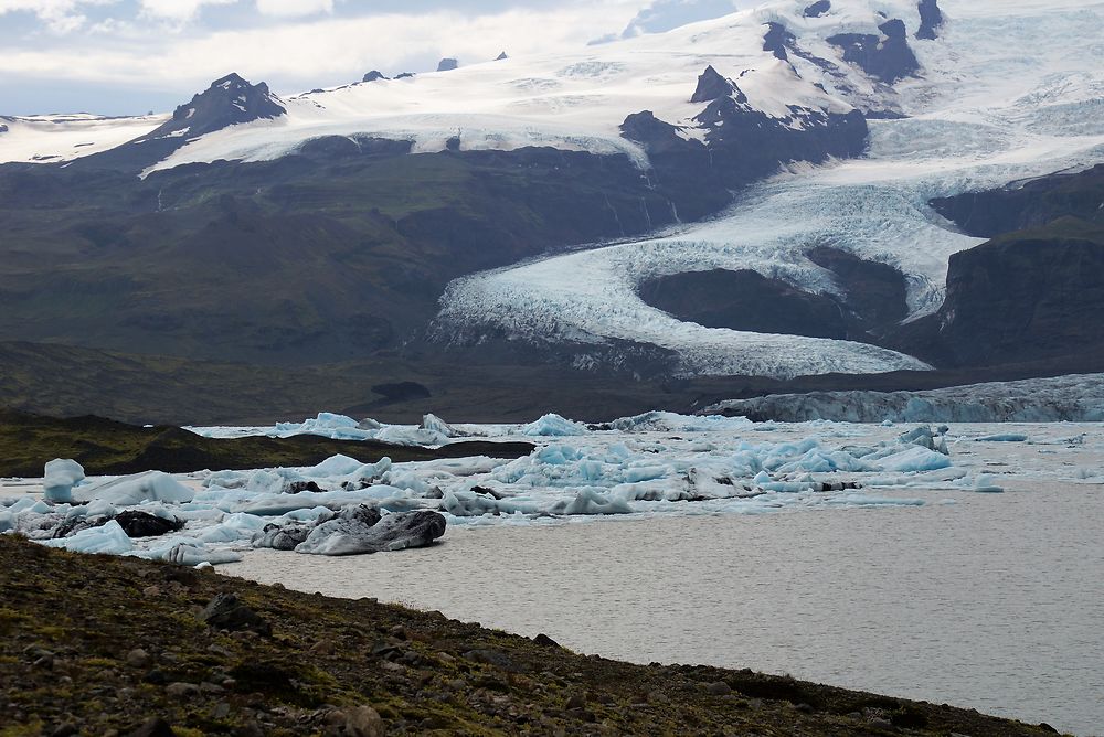 Langue glaciaire et lagon Fjallsarlon 