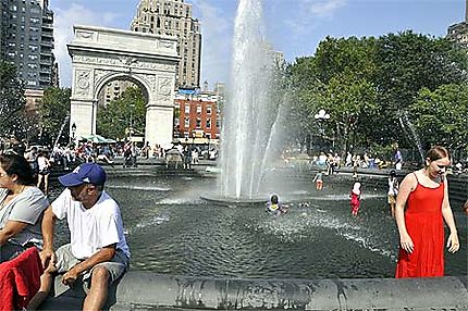 Jeux d'eau à Washington Square
