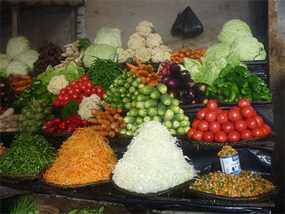 Joli étalage de légumes 